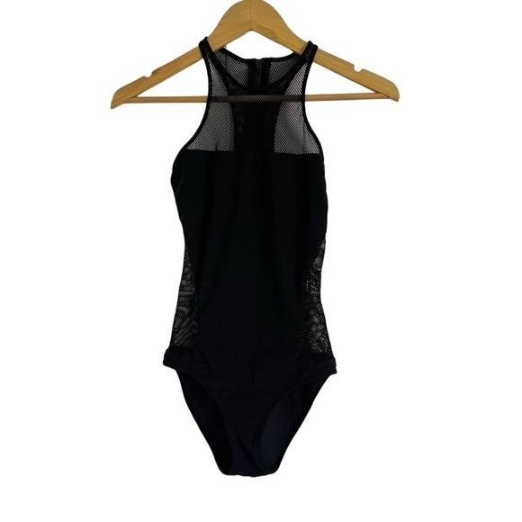 ALEXANDER WANG x REVOLVE Mesh Racer Back Zip Up One Piece Swimsuit - Picture 3 of 9